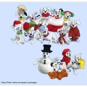 McDonald's 2000 Disney 102 Dalmatians Dressed for Christmas Holiday Lot of 14